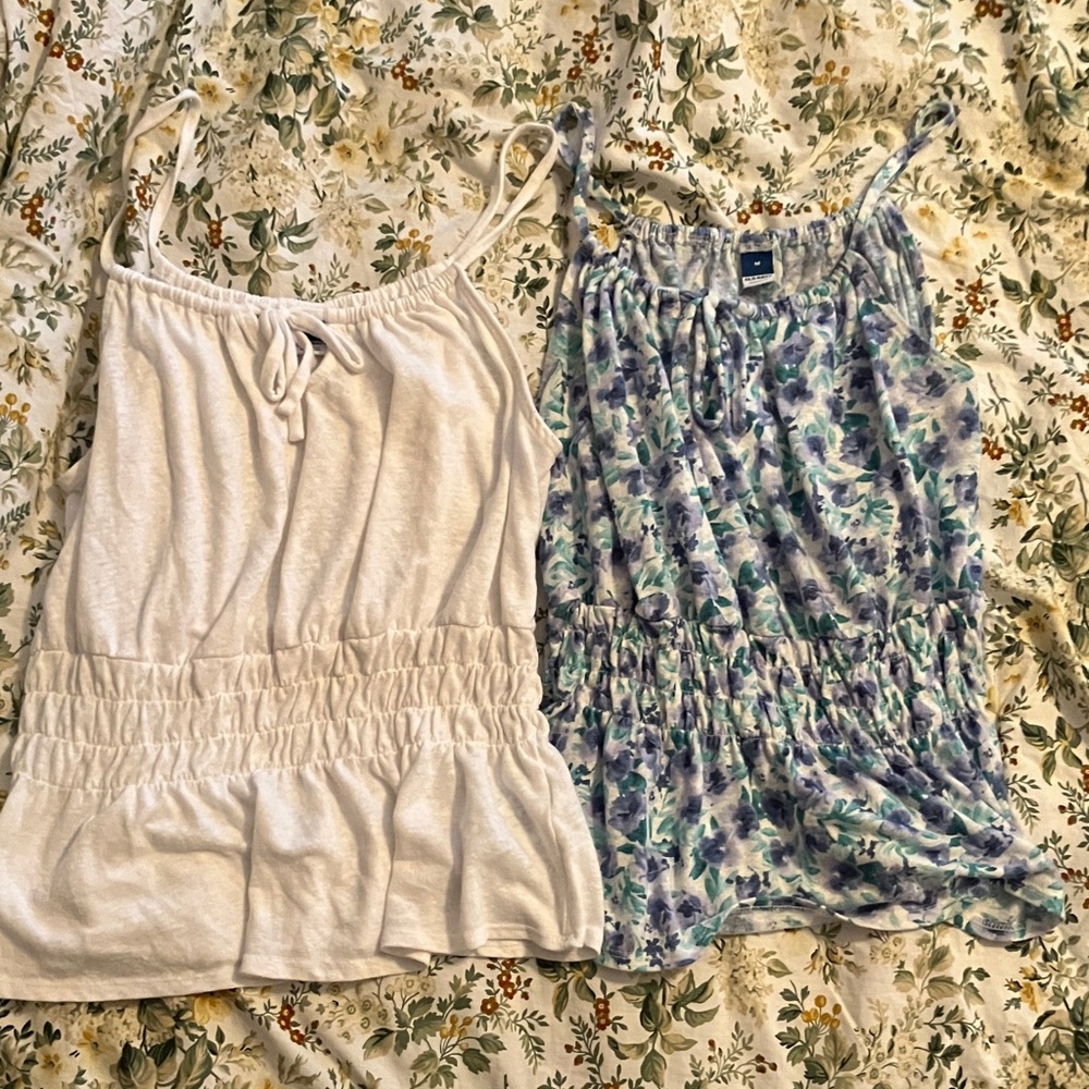 Old Navy White and Floral Camisole Set